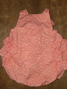 Coral Floral Darling Mae Ricrac Ruffles Baby Bubble